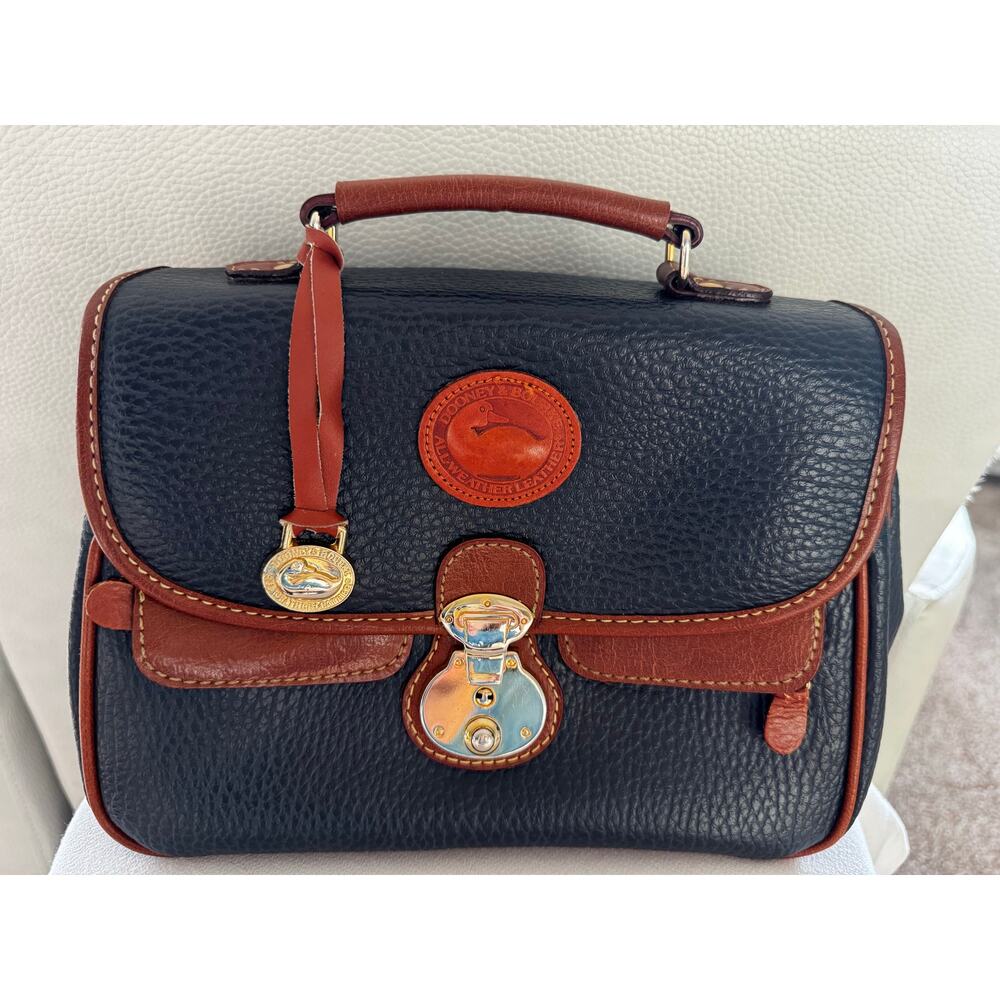 Dooney & Bourke Black and Brown Leather Shoulder Bag